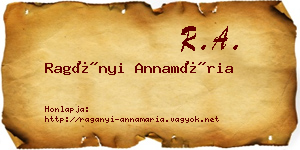 Ragányi Annamária névjegykártya