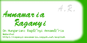 annamaria raganyi business card